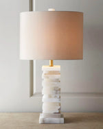 Modern Alabaster Stacked Table Lamp — image 5