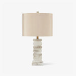 Modern Alabaster Stacked Table Lamp — image 12