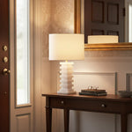 Modern Alabaster Stacked Table Lamp — image 2