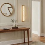 Cylindra Alabaster Brass Wall Light