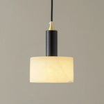 Modern Cylindrical Alabaster Pendant Light — image 12