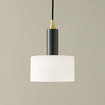 Modern Cylindrical Alabaster Pendant Light — image 13