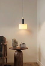 Modern Cylindrical Alabaster Pendant Light — image 5