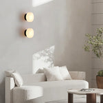 Domino A Cylindrical Alabaster Wall Light