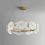Alabaster Multiple Round Chandelier