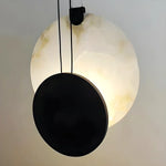 Modern Round Black Alabaster Pendant Lamp — image 14