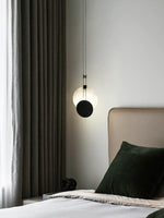 Modern Round Black Alabaster Pendant Lamp — image 6