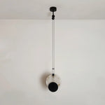 Modern Round Black Alabaster Pendant Lamp — image 12