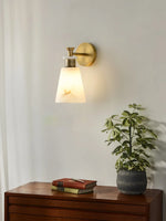Conical Tapered Alabaster Wall Sconce