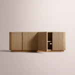 Ethoria Emperador Sideboard — NATURAL OAK-GOLD MARBLE / 60