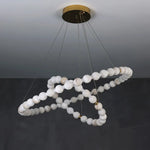 Pearl Alabaster Necklace Round Chandelier