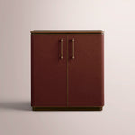 Brevan Bar Cabinet — WALNUT & RED