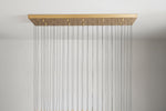 Raindrop Glass Solitaire Linear Chandelier -kimoylights