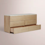 Arvella Dresser — GREIGE OAK / CANE
