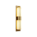 Rectangular Alabaster Modern Brass Wall Sconce