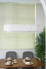 Rectangular Alabaster Round Chandelier