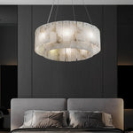 Rectangular Alabaster Round Chandelier
