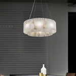 Rectangular Alabaster Round Chandelier