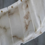 Rectangular Alabaster Round Chandelier