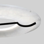 Round Carve Alabaster Pendant Light