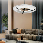 Round Carve Alabaster Pendant Light