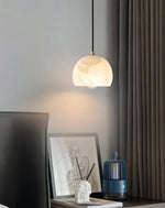 Semicircular Alabaster Pendant Light — image 8