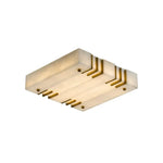 Square Alabaster Gold Ceiling Lamp