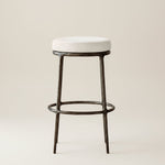 Thadeus Backless Fabric Swivel Bar and Counter Stool Living Room