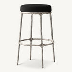 Thadeus Backless Fabric Swivel Bar and Counter Stool Living Room