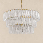 Veyravia Swirled Glass Tiered Round Chandelier 26–38