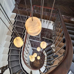 Alabaster Capsule Shaped Oval Pendant Lamp — image 16