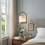Alabaster Cylinder Pendant Light — image 2