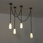 Alabaster Cylindrical Chain Chandelier