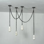 Alabaster Cylindrical Chain Chandelier