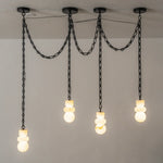 Alabaster Cylindrical Chain Chandelier
