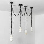 Alabaster Cylindrical Chain Chandelier