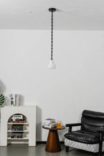 Alabaster Cylindrical Cluster Chain Chandelier