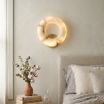 Alabaster Donut Ring Wall Sconce