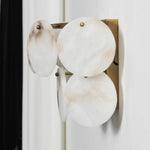 Alabaster Double Layer Round Wall Lamp