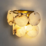 Alabaster Double Layer Round Wall Lamp