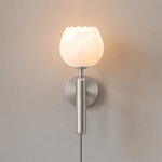 Alabaster Flower Plug-in Wall Lamp