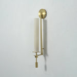 Alabaster Fontanelle Candlestick Wall Lamp