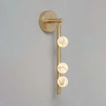 Alabaster Orb Asteria Brass Wall Sconce