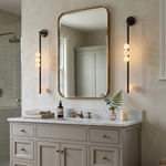 Alabaster Orb Asteria Brass Wall Sconce