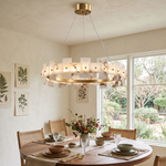 Alabaster Rectangle Annular Chandelier — image 2