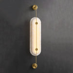 Alabaster Solvane Slender Oval Wall Sconce