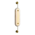 Alabaster Solvane Slender Oval Wall Sconce