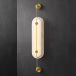 Alabaster Solvane Slender Oval Wall Sconce