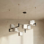 Alabaster Square Box Chandelier