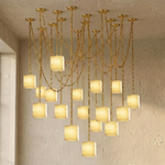 Alabaster Square Chain Chandelier